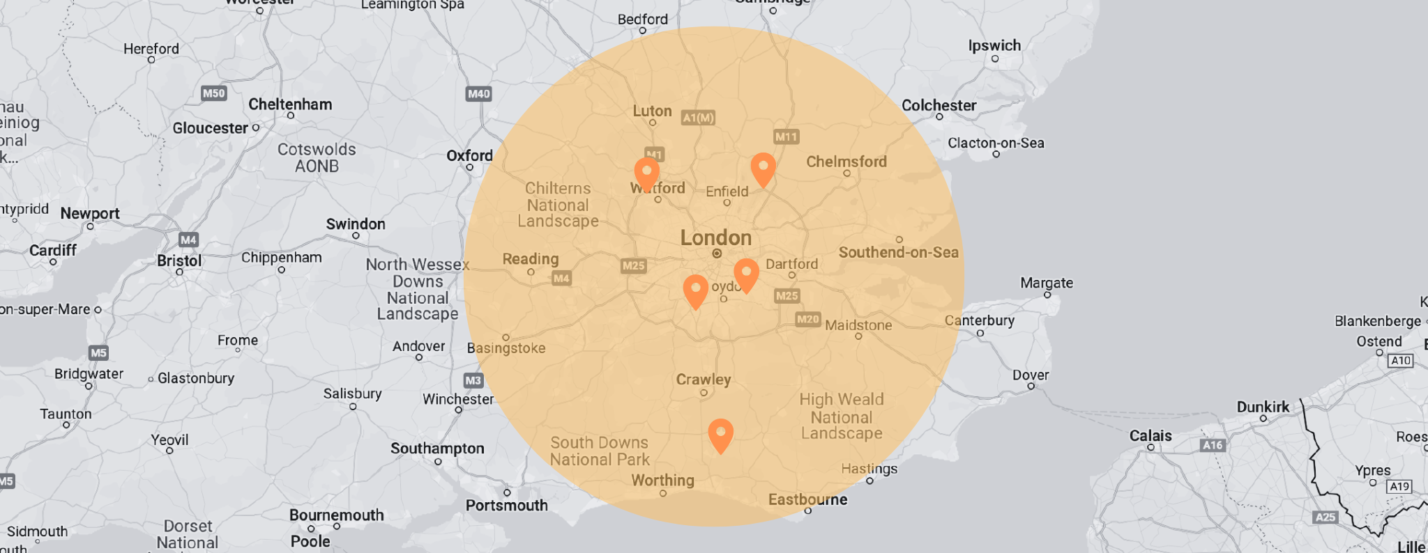 mental health London map