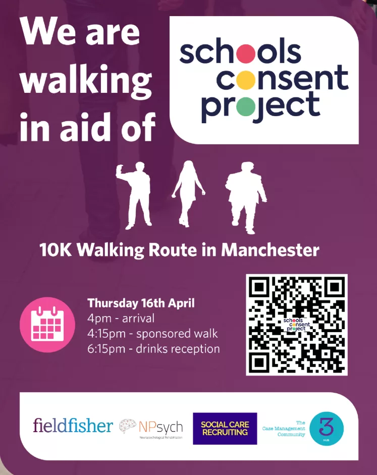 Schools Consent Project Sponsored Walk in Manchester UK